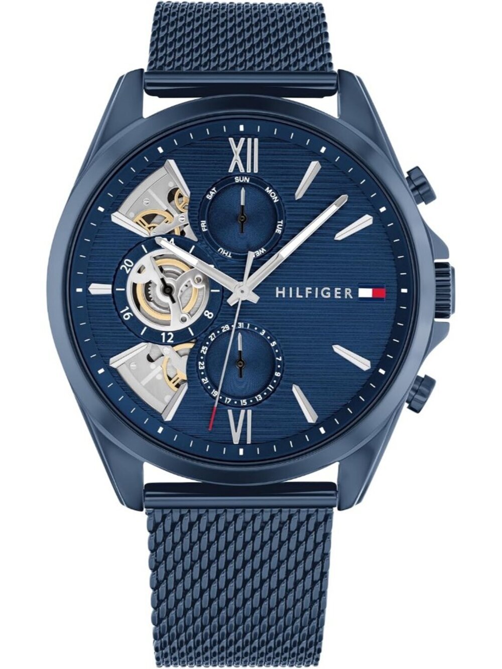 Men's Blue Quartz Multifunction 5ATM/50 Meters Water Resistance Wrist Watch